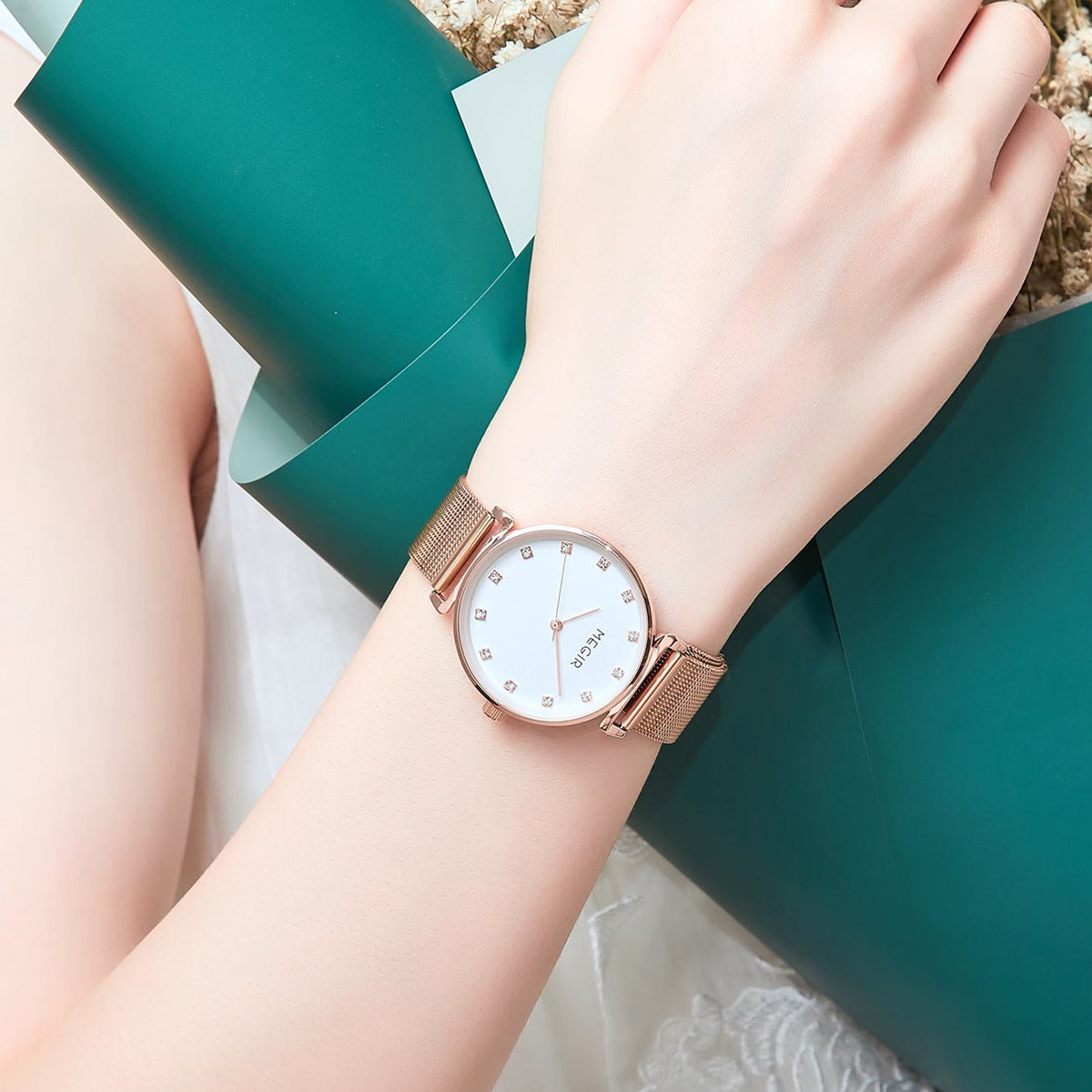 Women's Rose Mesh Dress Watch | Valthera Watches