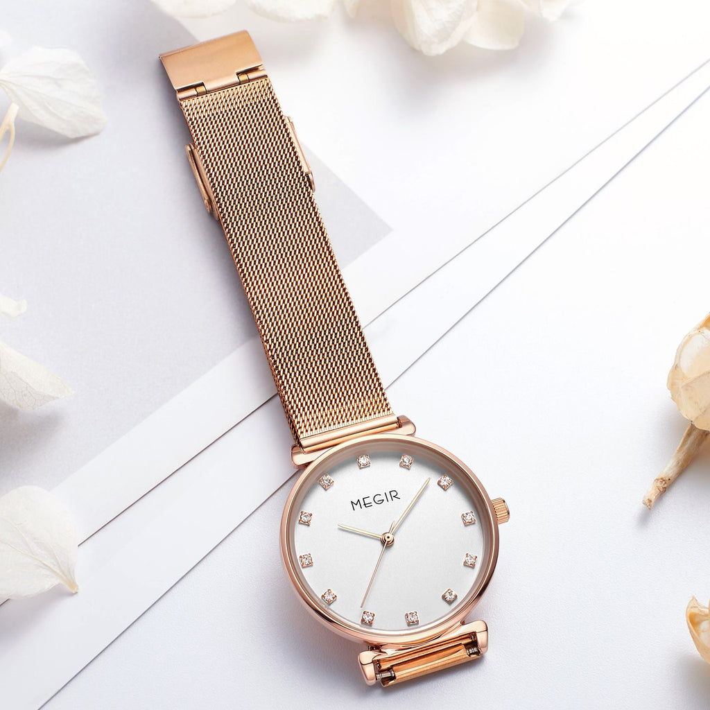 Women's Rose Mesh Dress Watch | Valthera Watches