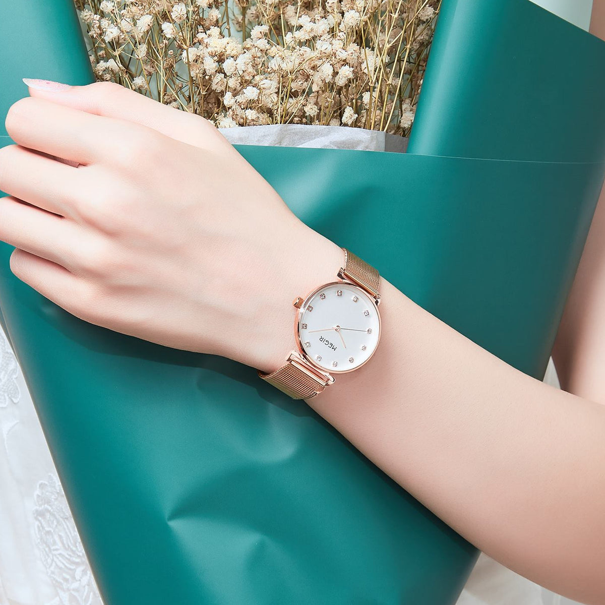 Women's Rose Mesh Dress Watch | Valthera Watches