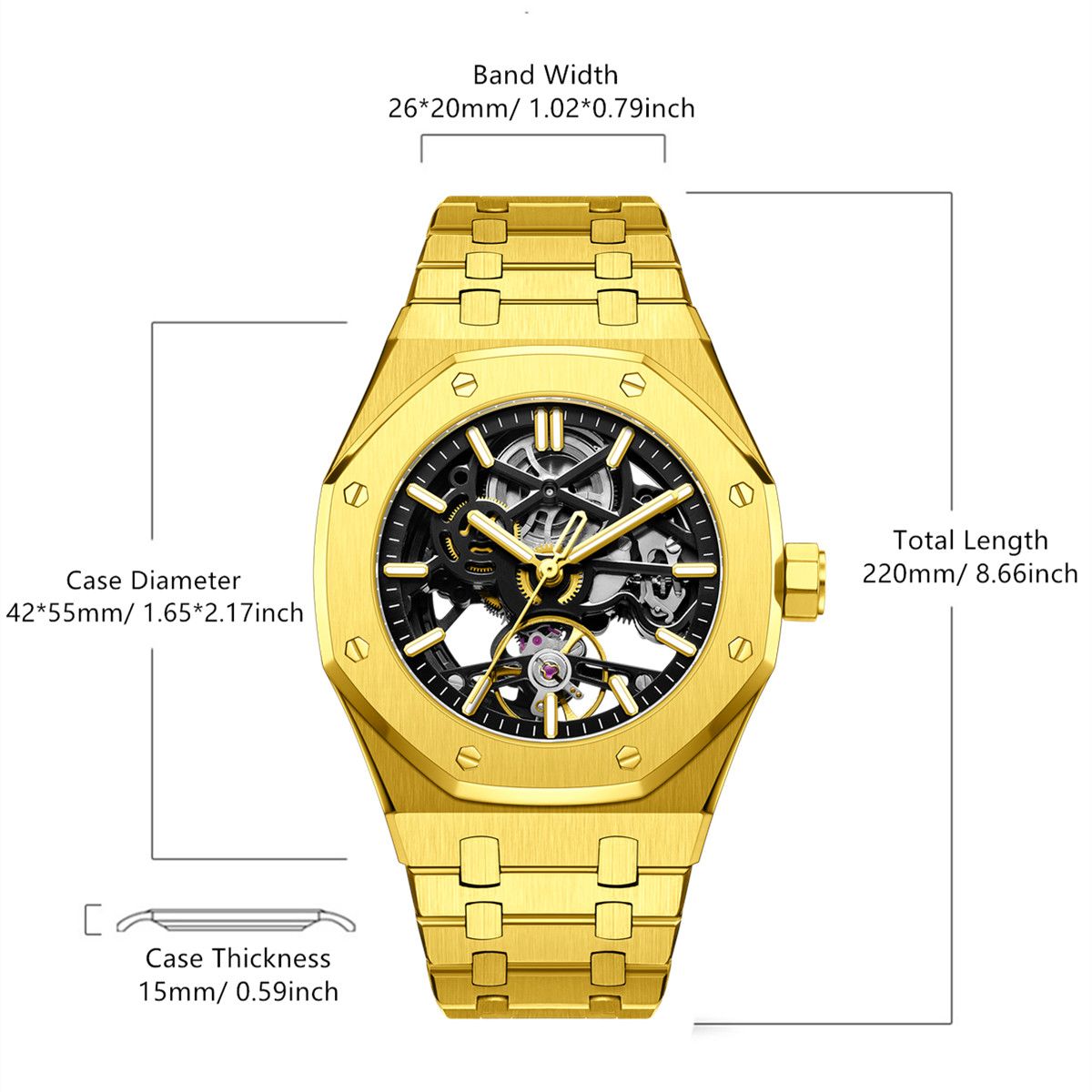 Men's Automatic Skeleton Watch | Valthera Watches